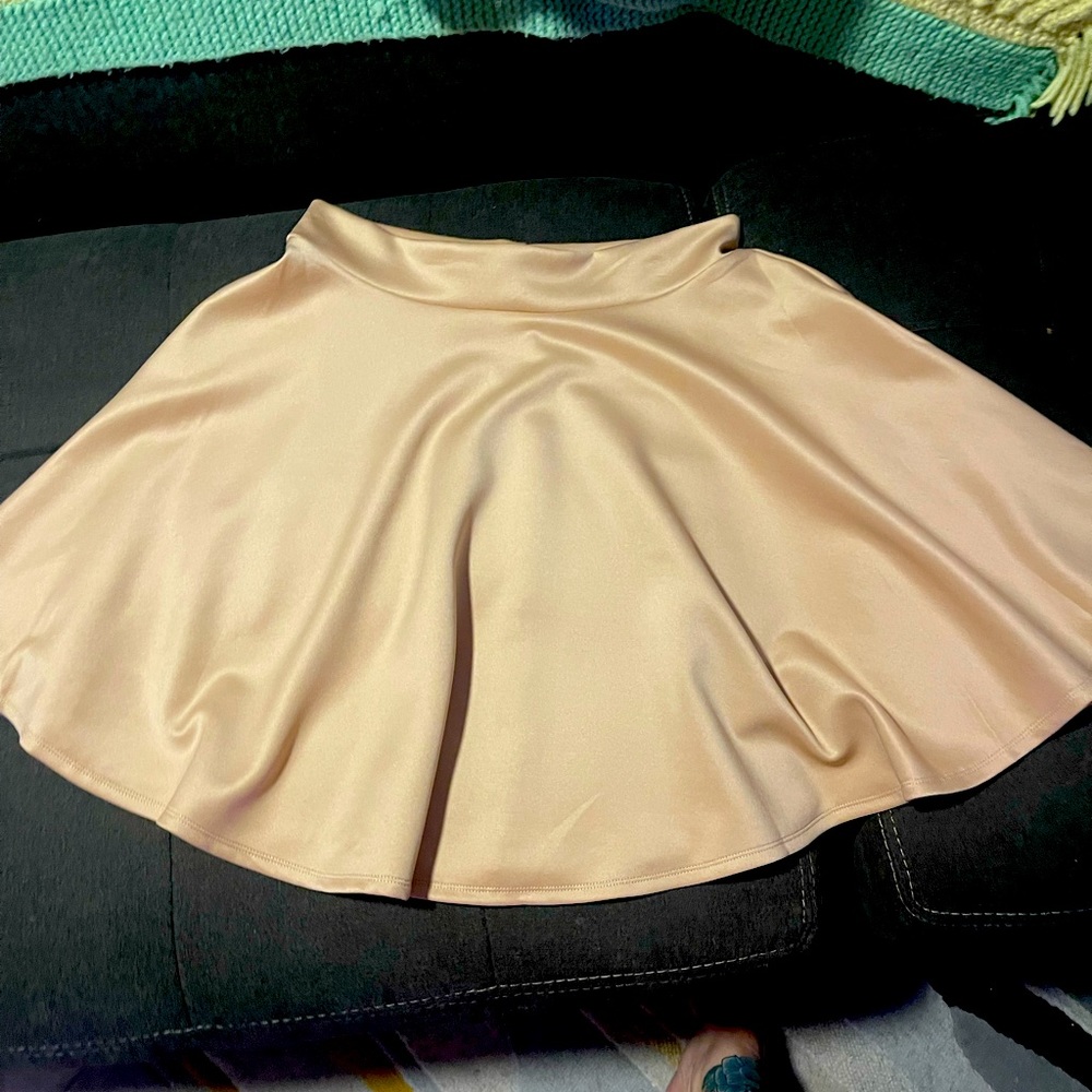 Cream, mini skirt, made by Johnny